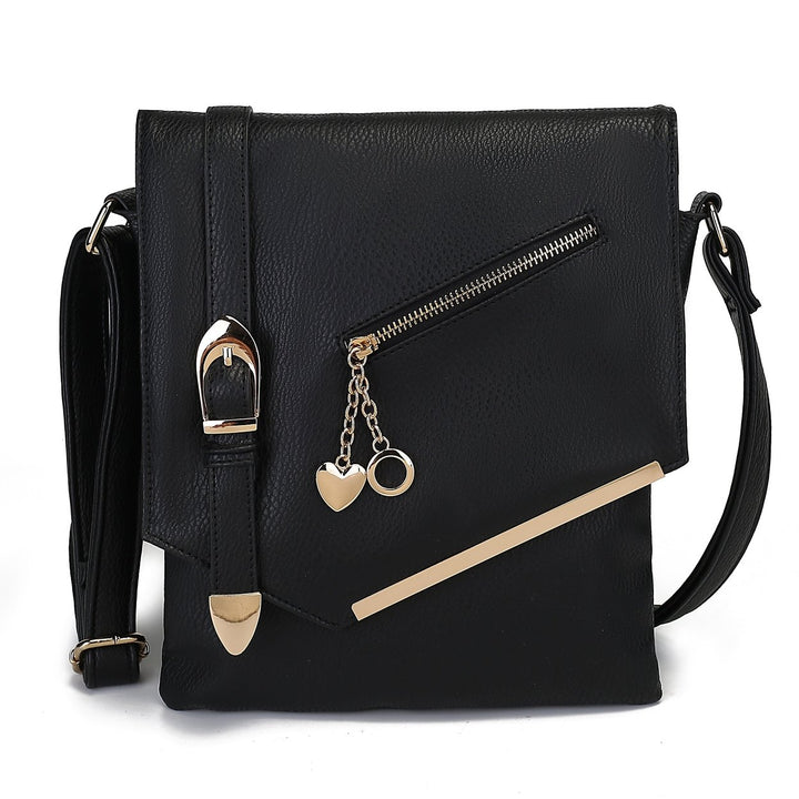 MKFCollection Jasmine Crossbody Bag - Vegan Leather Designer Handbag Image 3