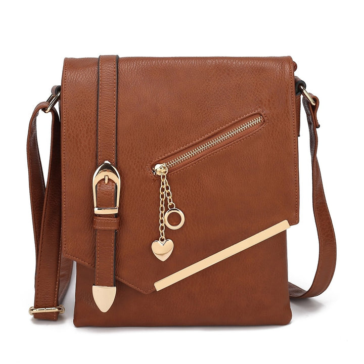 MKFCollection Jasmine Crossbody Bag - Vegan Leather Designer Handbag Image 4