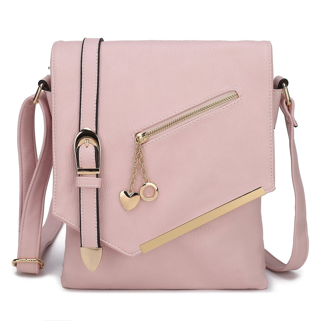 MKFCollection Jasmine Crossbody Bag - Vegan Leather Designer Handbag Image 4