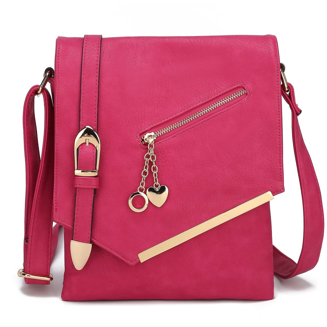 MKFCollection Jasmine Crossbody Bag - Vegan Leather Designer Handbag Image 6