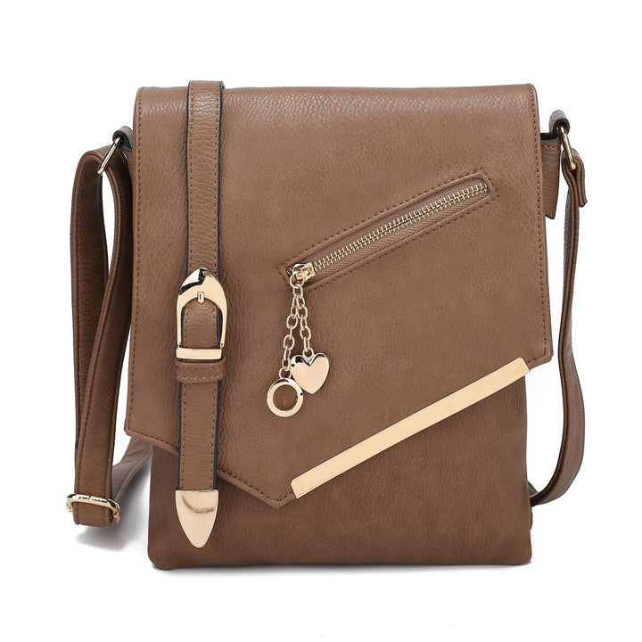 MKFCollection Jasmine Crossbody Bag - Vegan Leather Designer Handbag Image 7