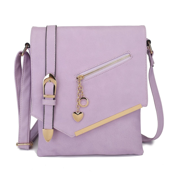 MKFCollection Jasmine Crossbody Bag - Vegan Leather Designer Handbag Image 9