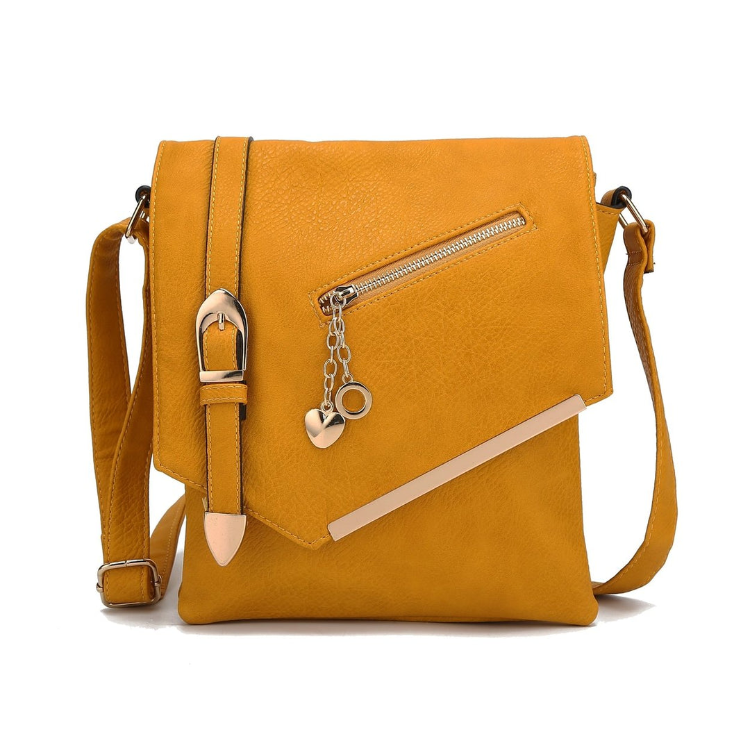 MKFCollection Jasmine Crossbody Bag - Vegan Leather Designer Handbag Image 10