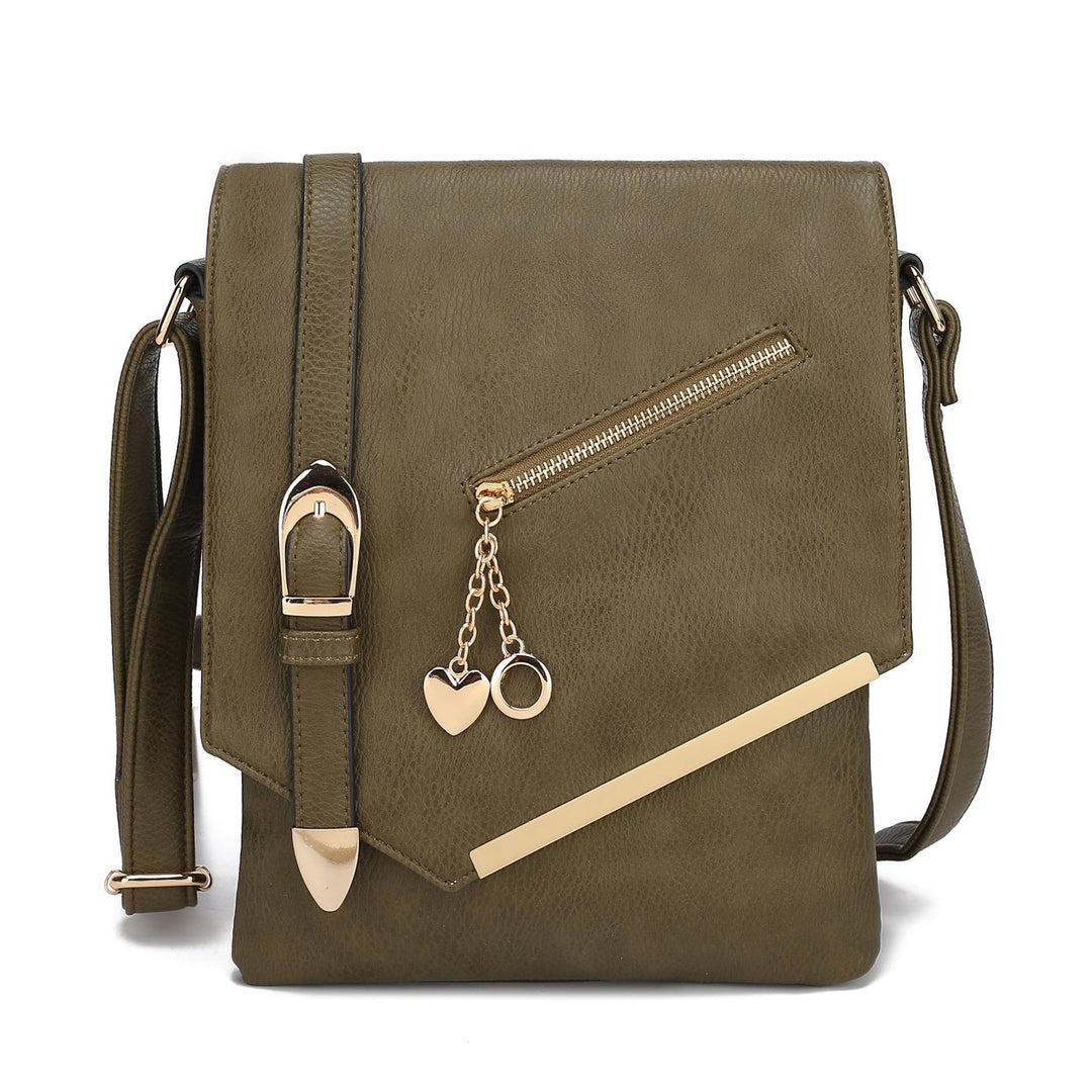 MKFCollection Jasmine Crossbody Bag - Vegan Leather Designer Handbag Image 1