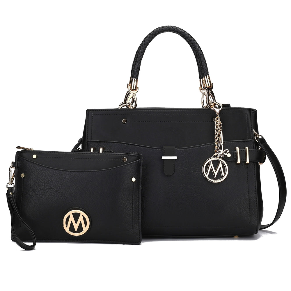 MKFCollection Tenna Shoulder Bag and Set - Vegan Leather Designer Handbag Image 2