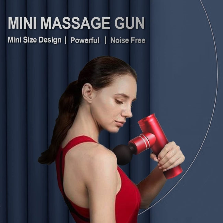 Muscle Massage Percussive Gun Deep Tissue with 3 Adjustable Speeds and 4 Heads Portable Body Pain Relief Workout Image 6