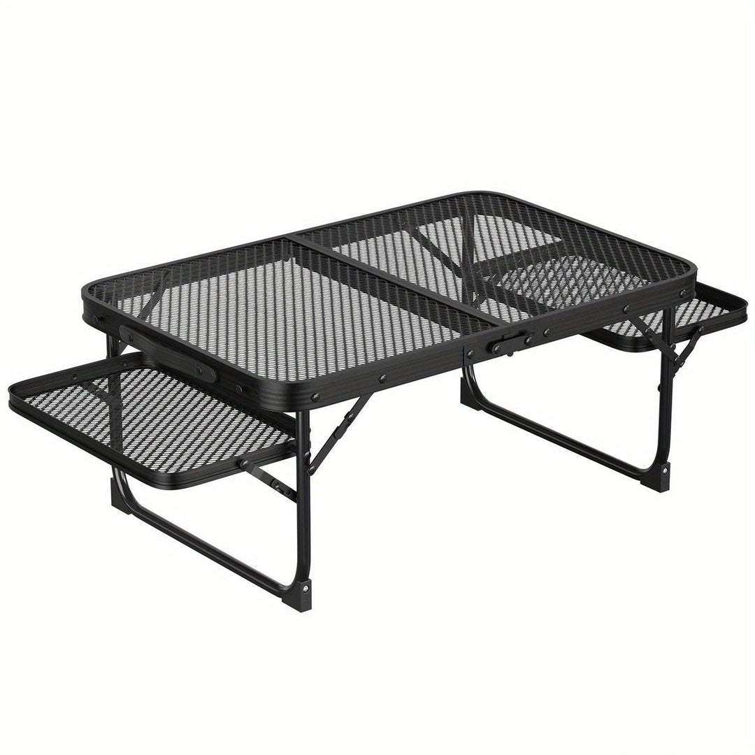 Outdoor Folding Picnic Table Grill Camping Table 4-6 Person Portable Roll Up Aluminum Table Quick Setup in 1-5 Minutes Image 1