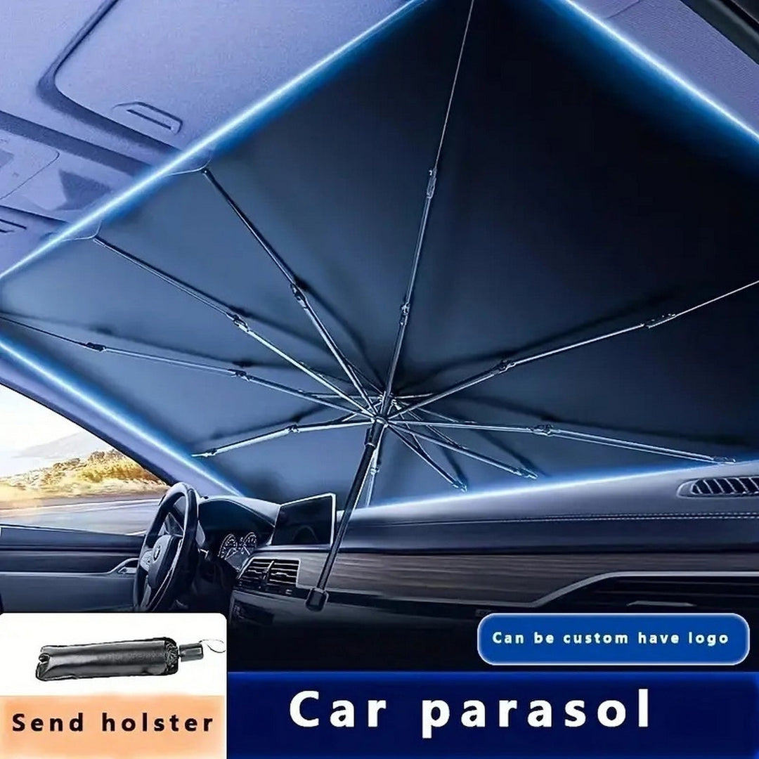 Stainless Steel Premium Car Windshield Sunshade Portable Foldable and Adjustable Design for Maximum Sun Protection Easy Image 4