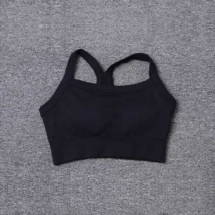 2024 Spring Soft Comfortable Breathable Fitness Vest Womens Seamless Slim Fit Workout Jogging Yoga Bra Image 1