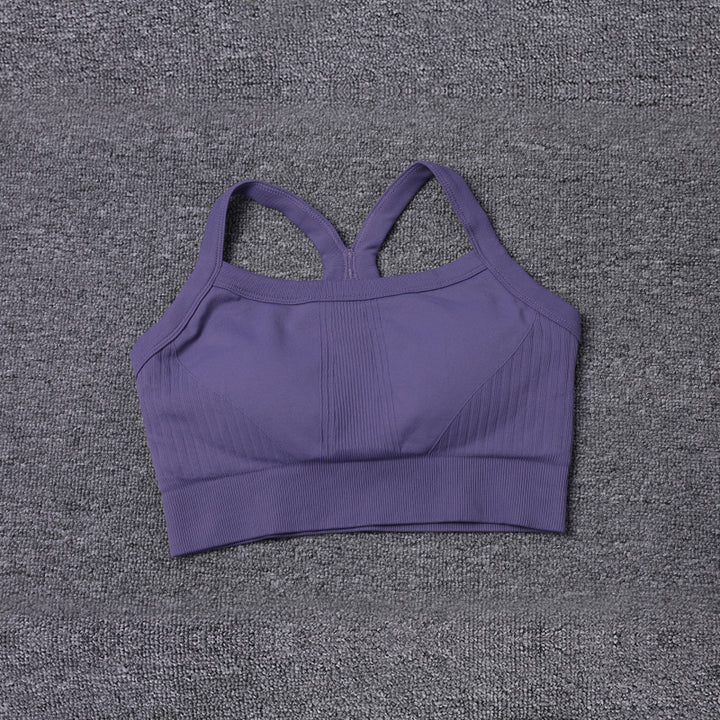 2024 Spring Soft Comfortable Breathable Fitness Vest Womens Seamless Slim Fit Workout Jogging Yoga Bra Image 6