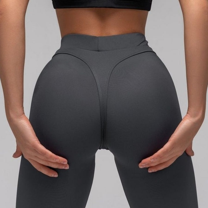 2024 Black High Waist Scrunch Butt Yoga Leggings Plus Size Thick Workout Tights Image 1