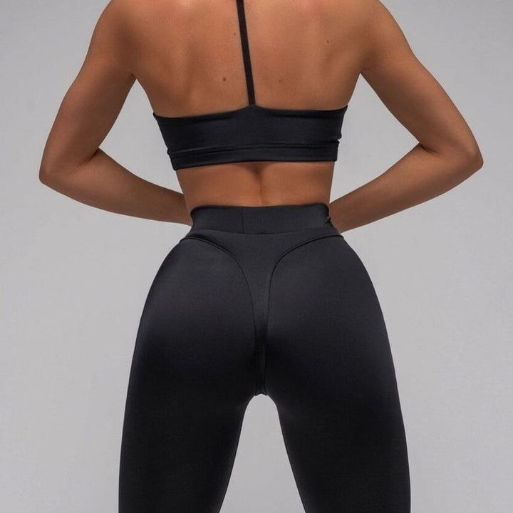 2024 Black High Waist Scrunch Butt Yoga Leggings Plus Size Thick Workout Tights Image 4