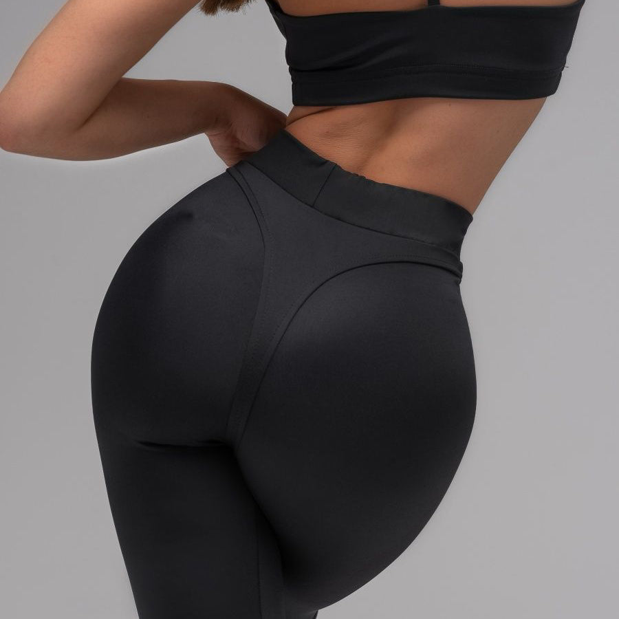 2024 Black High Waist Scrunch Butt Yoga Leggings Plus Size Thick Workout Tights Image 6