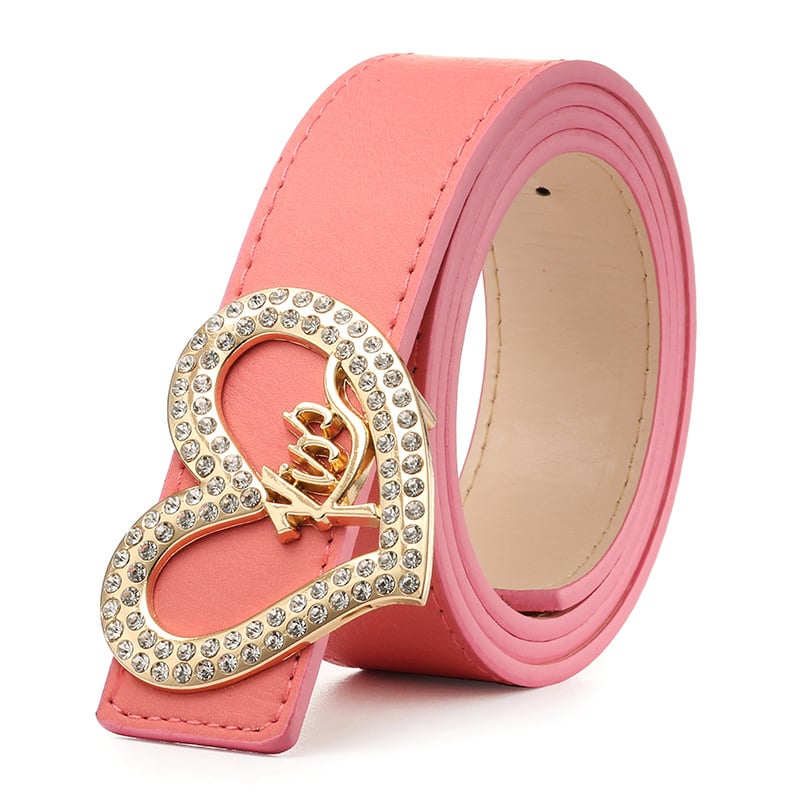 Fashion Women Heart Buckle Leather Belt Image 6