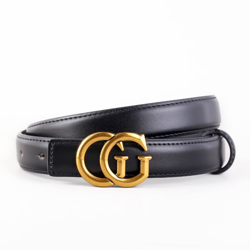 Fashion Women Letter Buckle Leather Belt Image 2