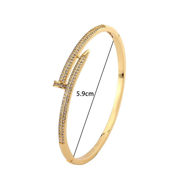 Luxury Womens Bracelet Personalized Nail Design Micro Inlaid Zircon High-End Fashion Image 11