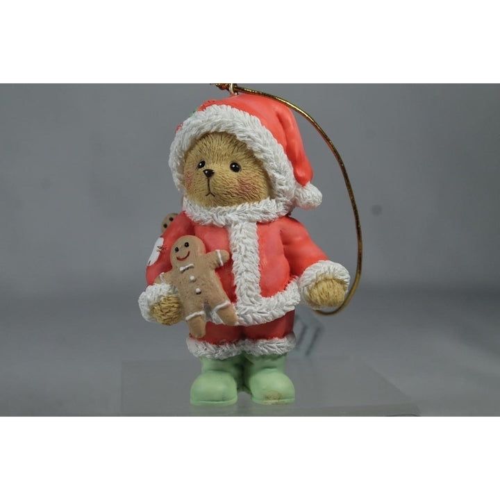 Cherished Teddies Annual Santa Bear Ornament 133476 In Box Image 2