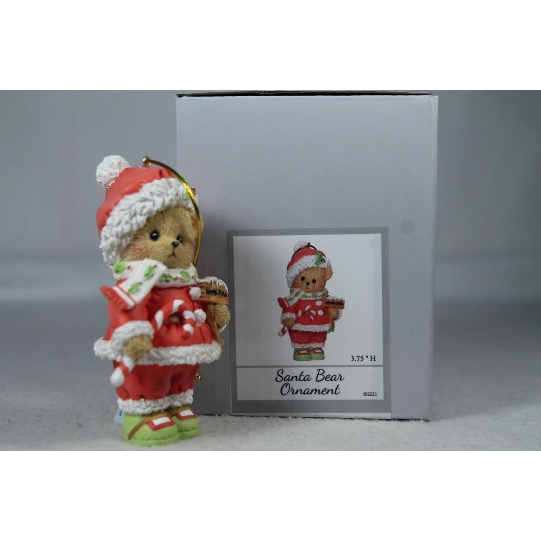 Cherished Teddies 2022 Annual Santa Bear Ornament 135573 In Box Image 3