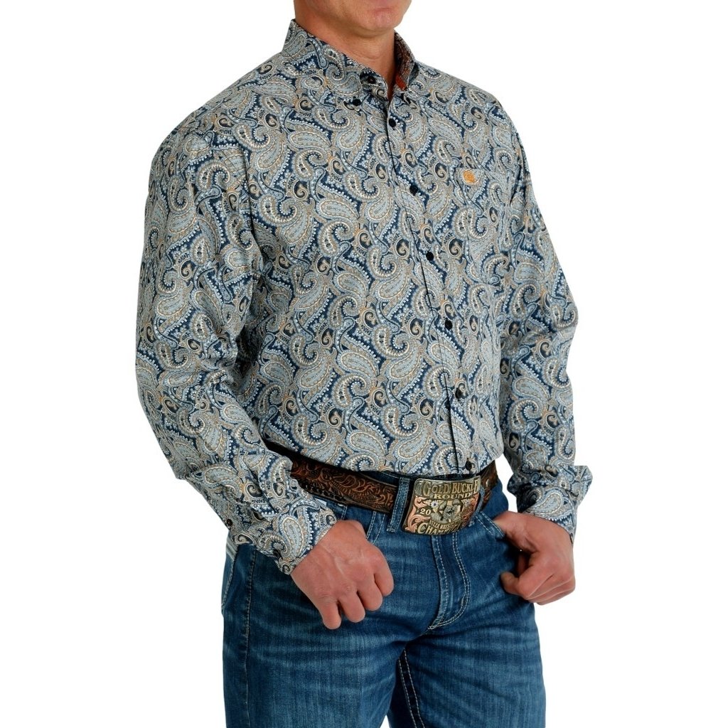 Cinch Western Shirt Mens L/S Paisley Button XXL Multi-Color MTW1105702 Image 1