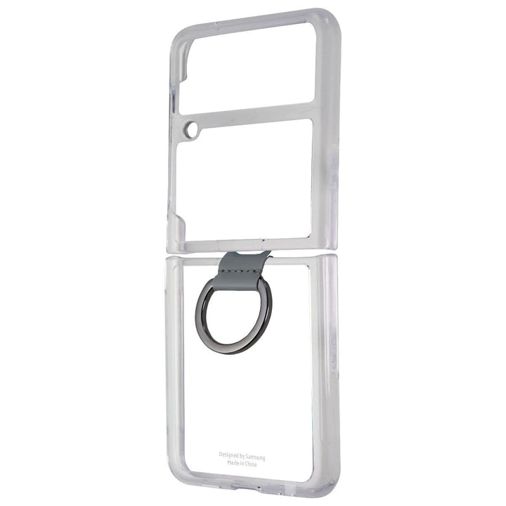 Samsung Clear Cover with Ring for Galaxy Z Flip3 5G - Clear/White/Silver Image 1