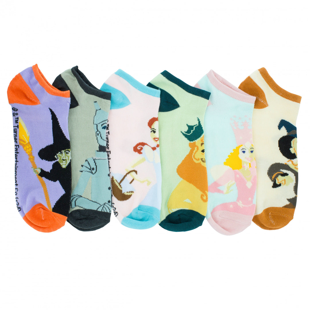 Wizard of Oz Characters Womens Ankle Socks 6-Pair Pack Image 1