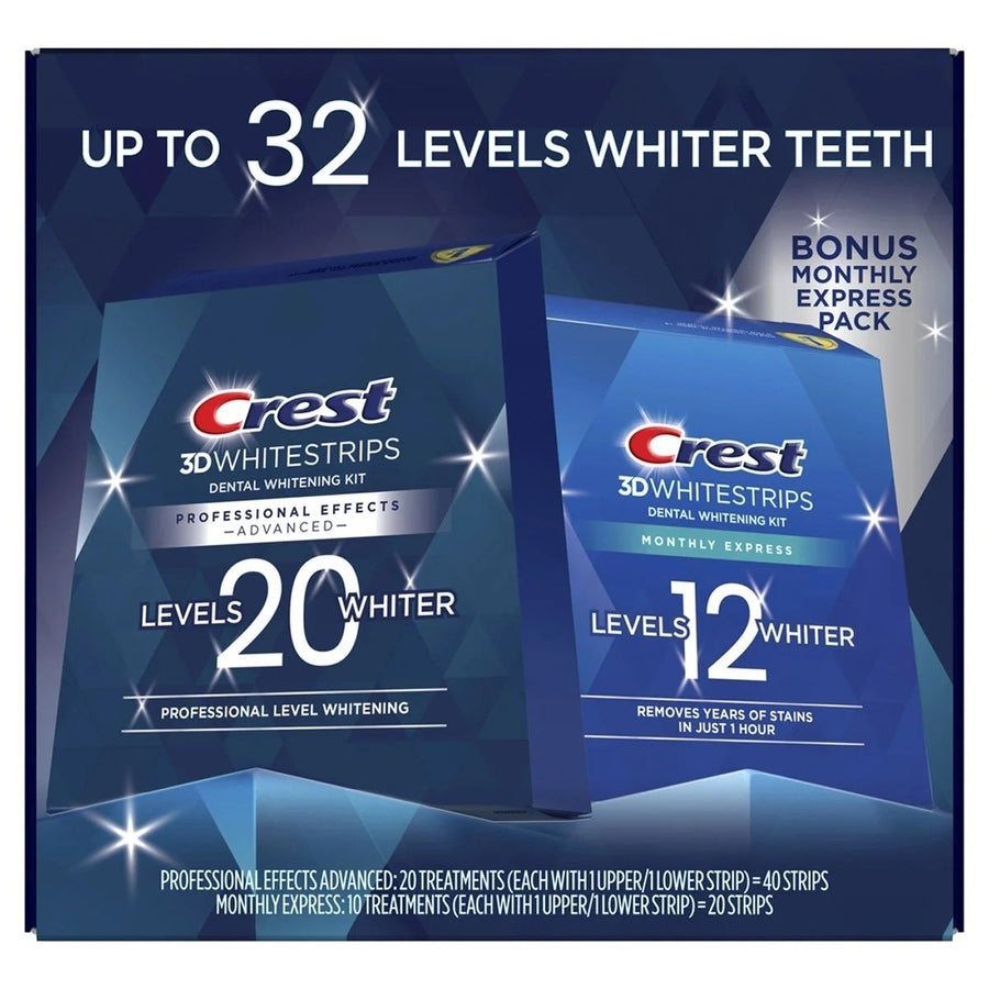 Crest 3D Whitestrips 40 + 20 Strips Image 1