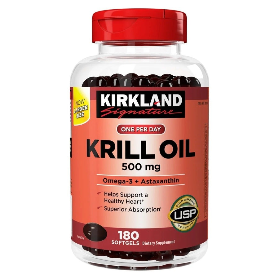 Kirkland Signature Krill Oil 500mg 180 Softgels Image 1