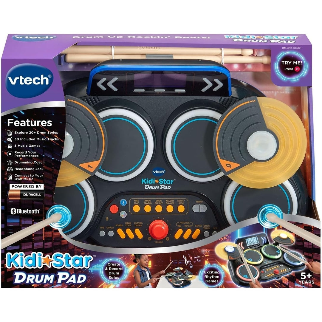 VTech Kidi Star Drum Pad Black Image 4