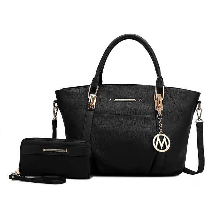 MKFCollection Darielle Shoulder Bag and Set - Vegan Leather Designer Handbag Image 3