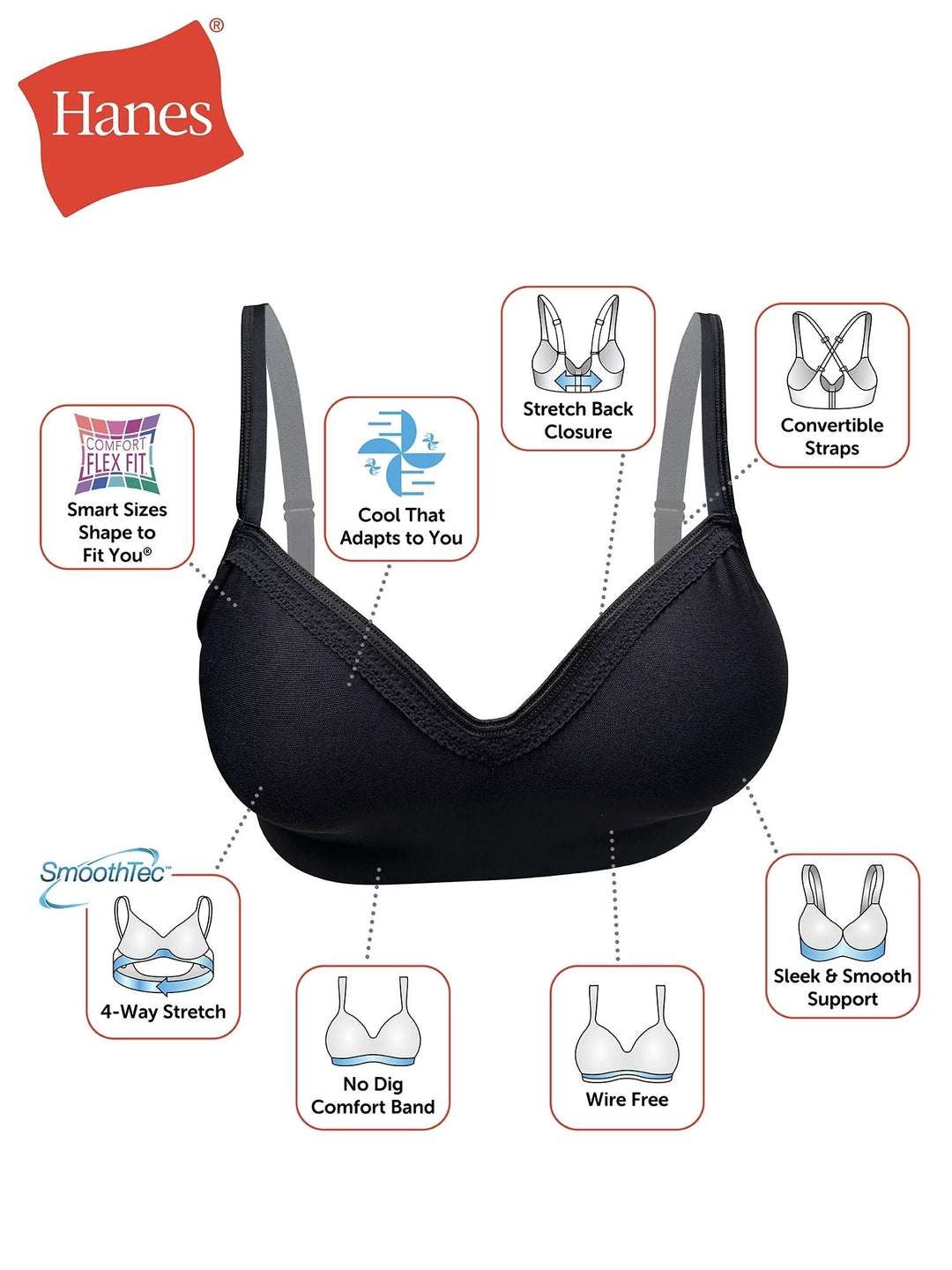 WomenS Shape and Support Wirefree Bra Image 6