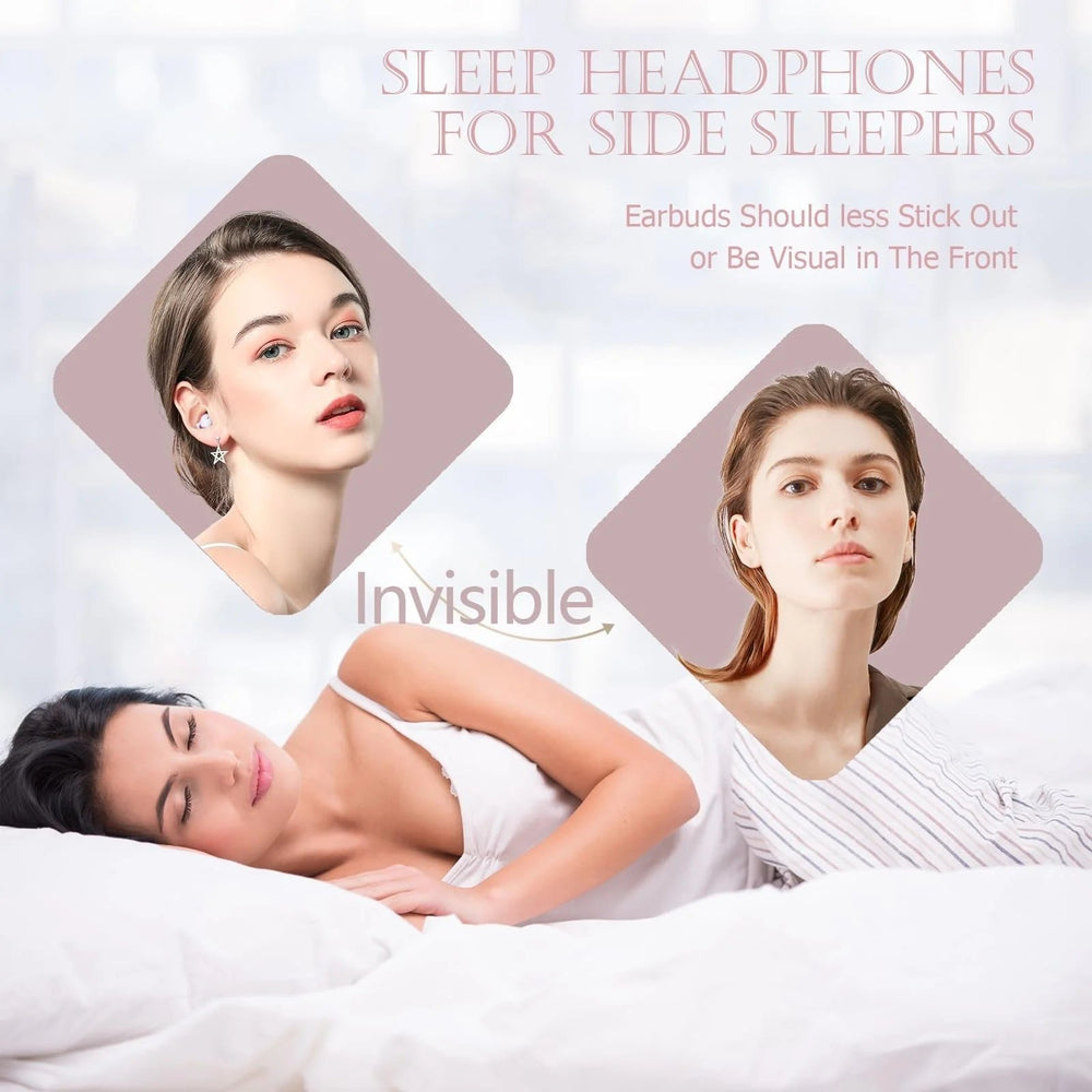 "Small Wireless Bluetooth Earbuds for Side Sleepers with Noise Cancelling Technology" Image 2