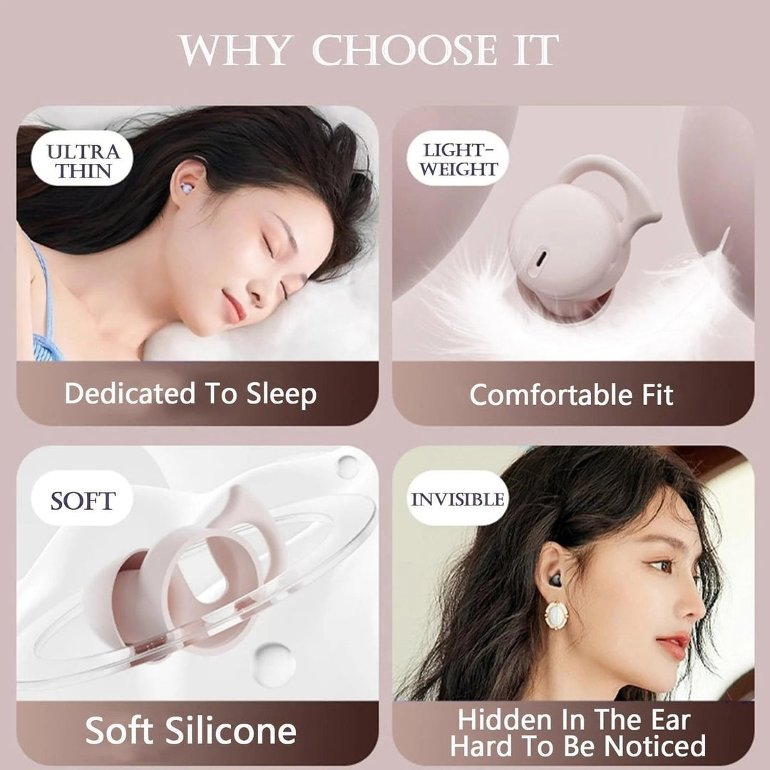 "Small Wireless Bluetooth Earbuds for Side Sleepers with Noise Cancelling Technology" Image 6