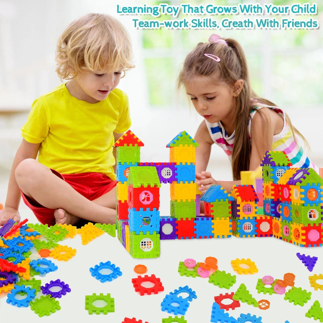 160-Piece Tiles Building Blocks Set 3D Tiles for Kids Boys Girls Educational Playset STEM Toys for Toddlers Image 4