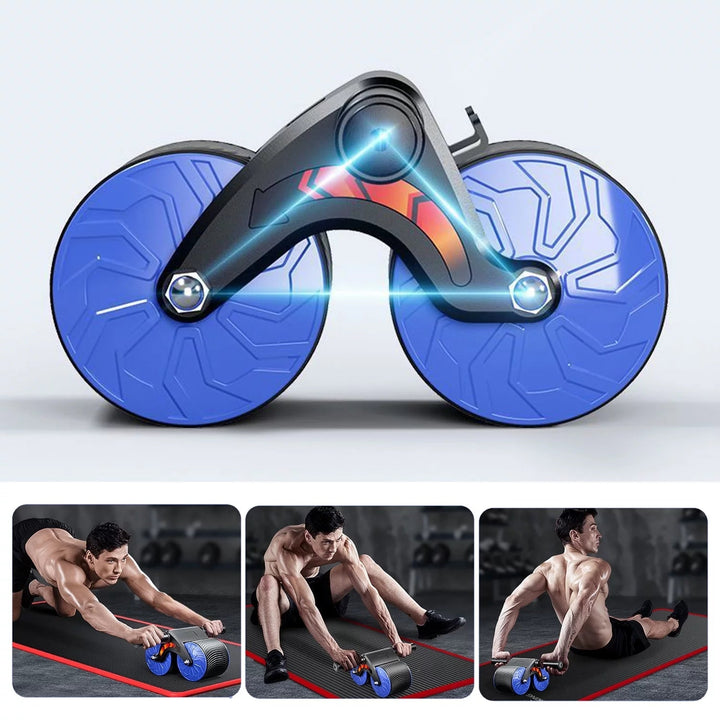 2024 Ab Abdominal Exercise Roller Elbow Support Abs Roller Wheel Core Exercise Equipment Automatic Rebound Abdominal Image 3