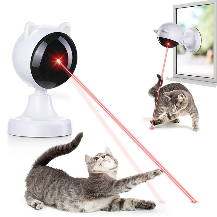 Automatic Cat Laser Toys Interactive Laser Cat Toys for Indoor Cats/Kitty/Dogs Cat Laser Toy Automatic White Image 4