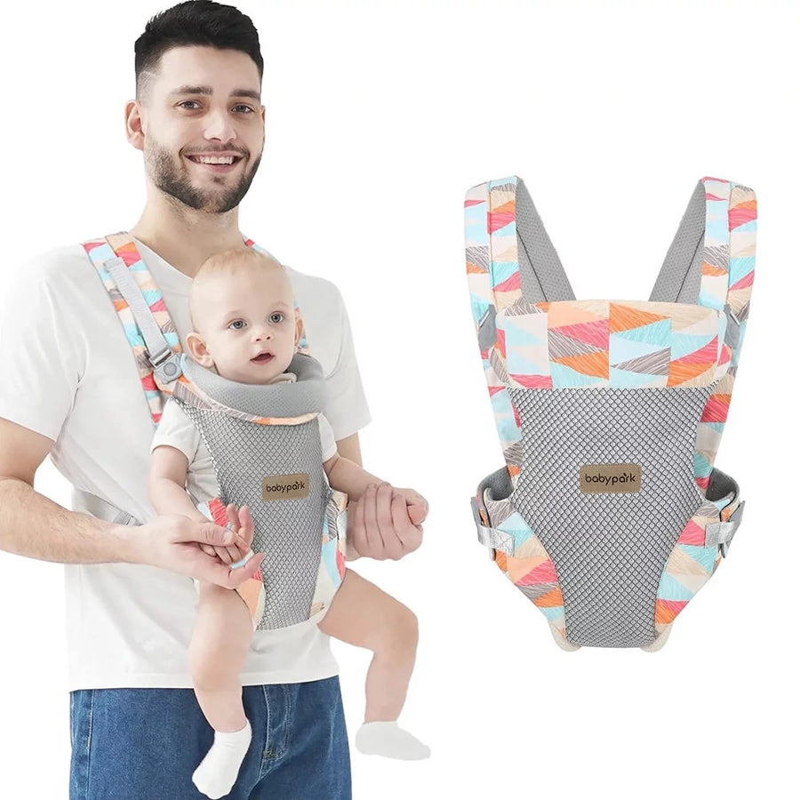 Baby Carrier 4-In-1 Colorful Baby Carrier Front and Back Baby Sling with Adjustable Holder Image 1