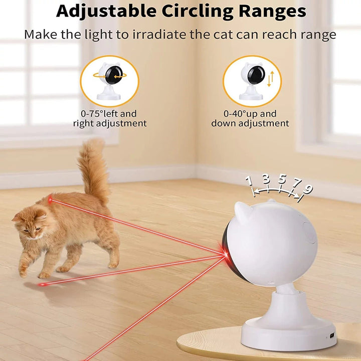 Automatic Cat Laser Toys Interactive Laser Cat Toys for Indoor Cats/Kitty/Dogs Cat Laser Toy Automatic White Image 8