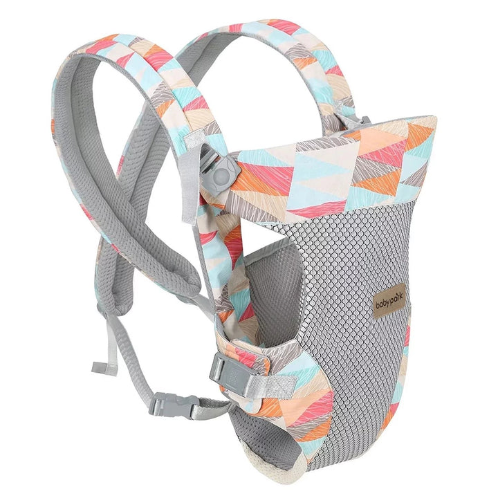 Baby Carrier 4-In-1 Colorful Baby Carrier Front and Back Baby Sling with Adjustable Holder Image 3