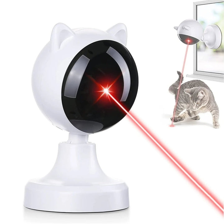 Automatic Cat Laser Toys Interactive Laser Cat Toys for Indoor Cats/Kitty/Dogs Cat Laser Toy Automatic White Image 9