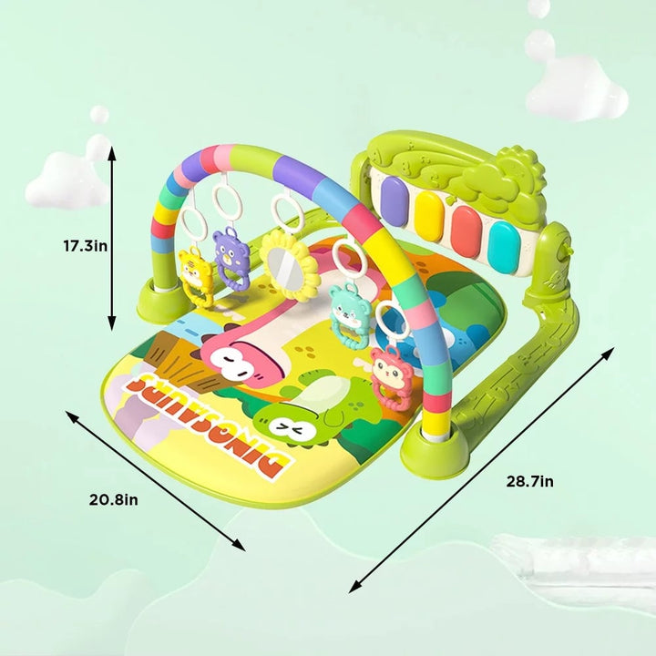 Baby Gym Play Mat Kick Play Piano Gym with Musical Tummy Time Mat Activity Center for Newborn Infants Image 6