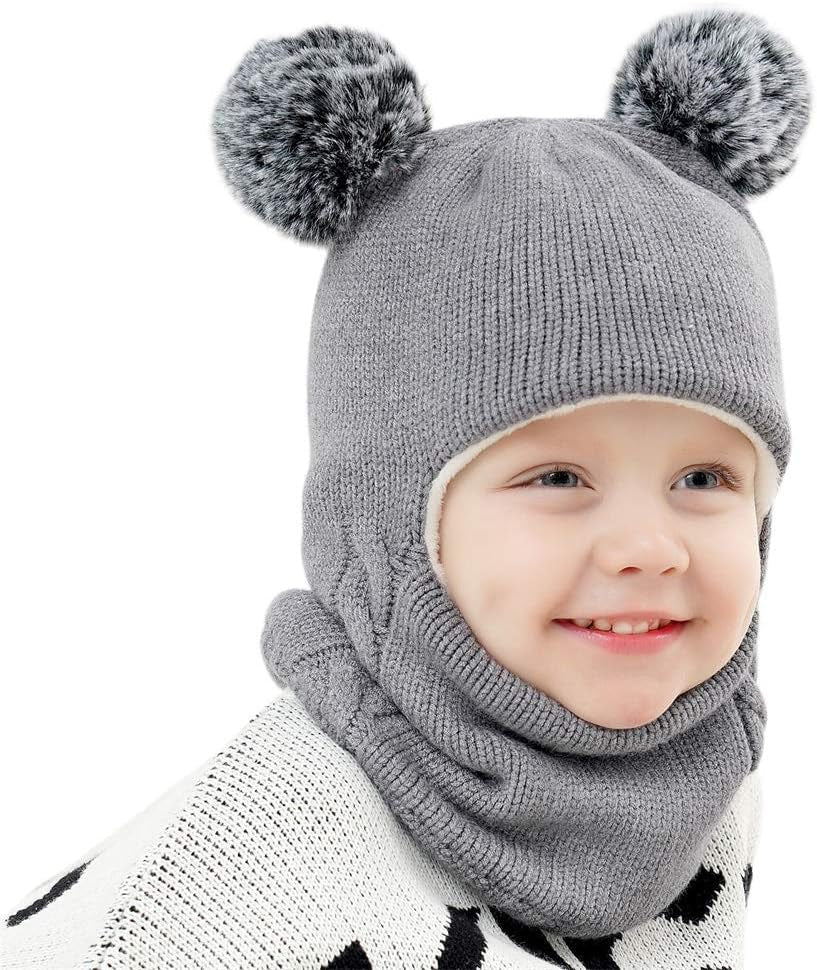 Baby Winter Hat Scarf Set Unisex Infant Toddler Kids Hat Scarf Image 1