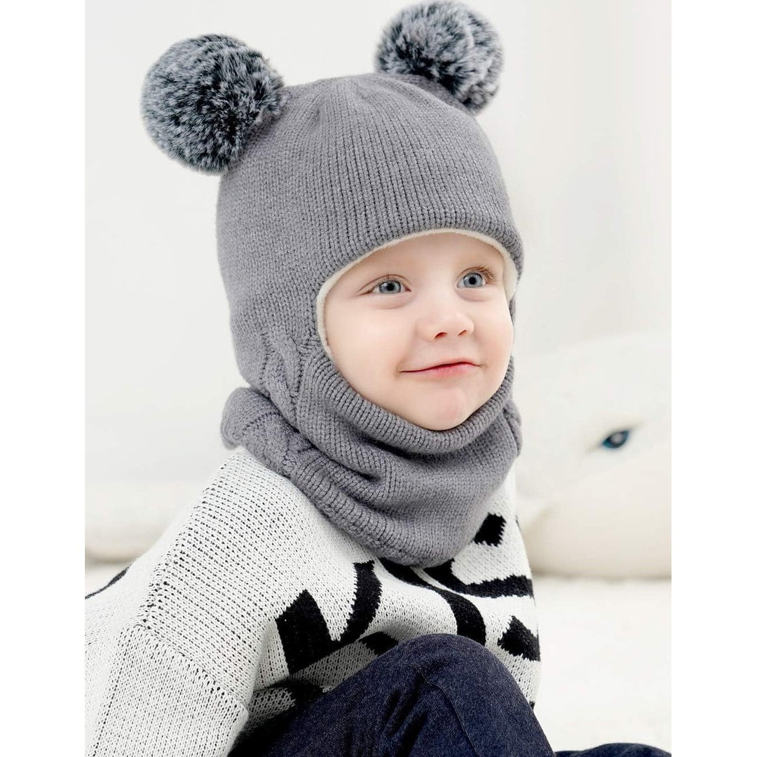 Baby Winter Hat Scarf Set Unisex Infant Toddler Kids Hat Scarf Image 4