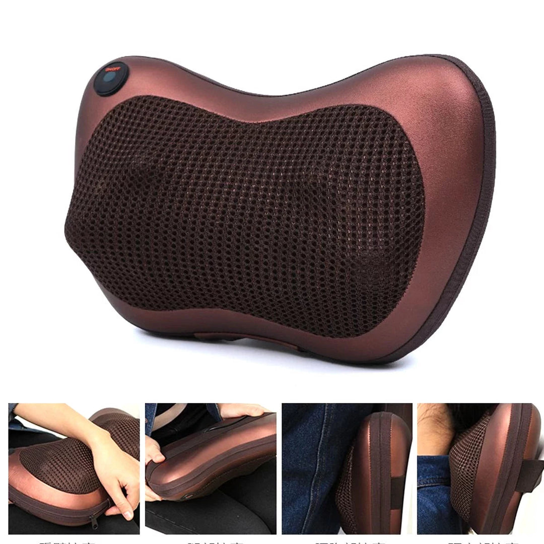 Electric Neck Massager,Heated 3D Shiatsu Massagers for Neck and Back,8 Rollers Massager Pillow Image 4