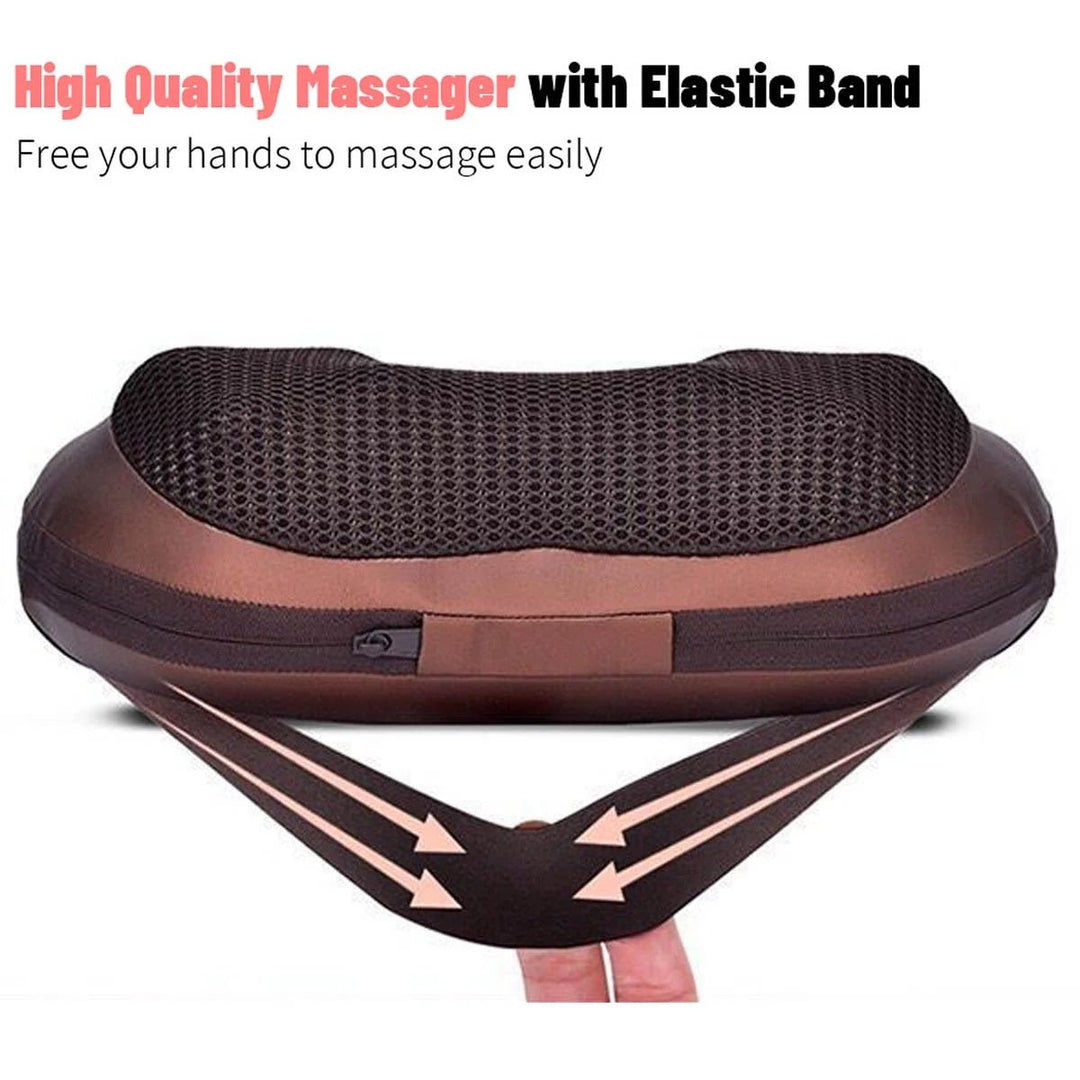 Electric Neck Massager,Heated 3D Shiatsu Massagers for Neck and Back,8 Rollers Massager Pillow Image 8