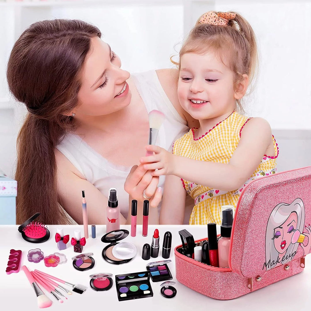 Girl Toys Birthday Gifts Real Kids Makeup Kit for Little Girls Children Toddlers 4 5 6 7 8 9 Year Old Image 3