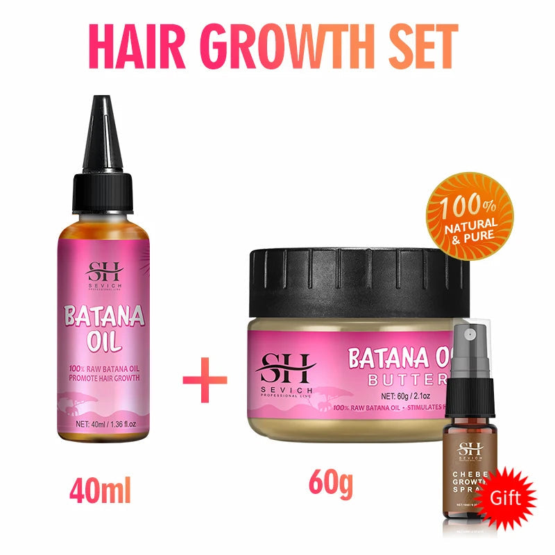 Fast Hair Growth Set Batana Oil Traction Alopecia Hair Mask anti Break Loss Hair Growth Oil Baldness Treatment Batana Image 1