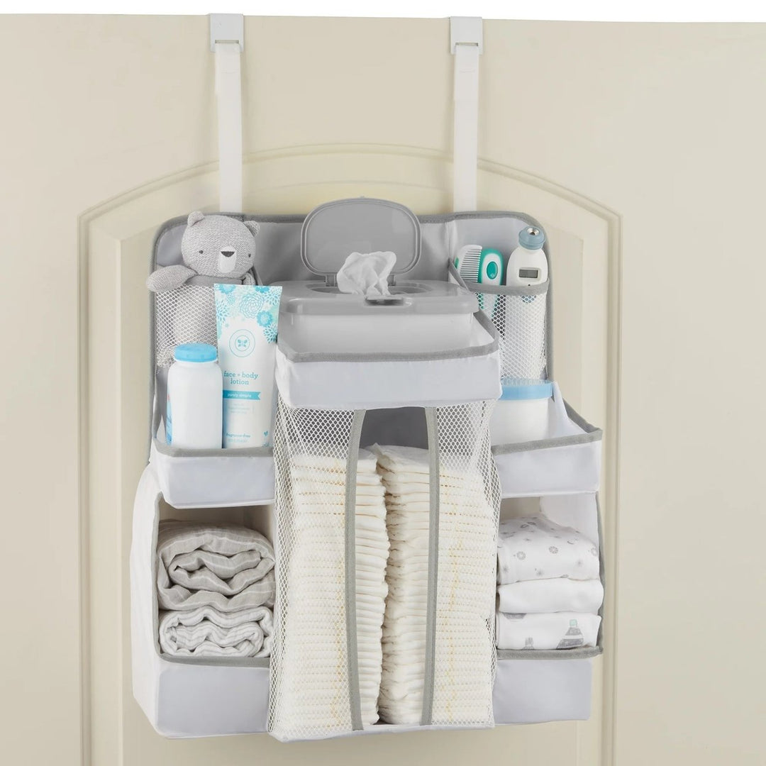 LA Baby Diaper Caddy and Nursery Organizer for BabyS Essentials - White Image 6