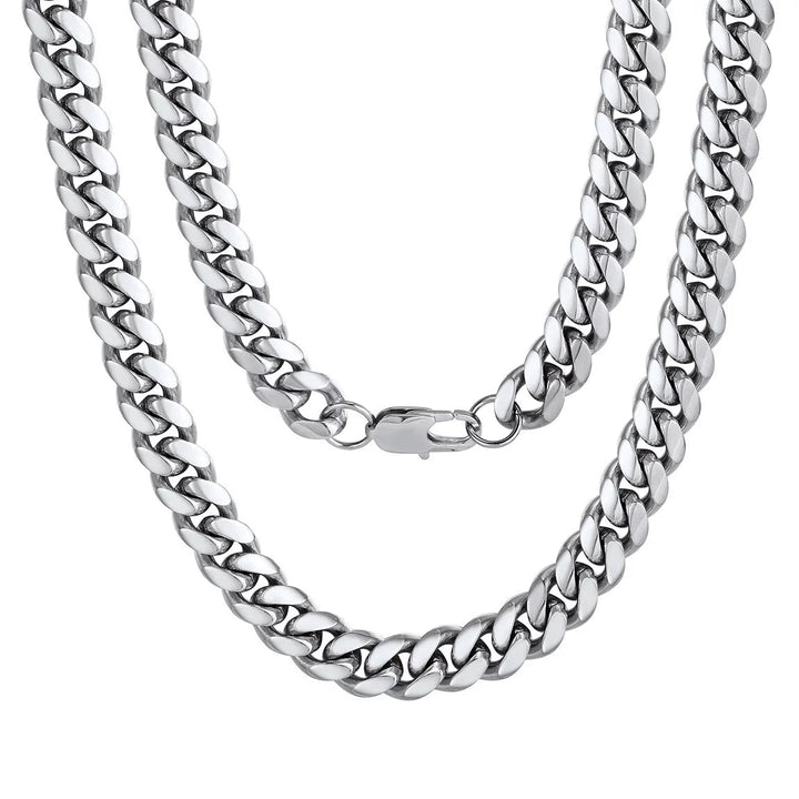 MenS Stainless Steel Cuban Link Chain Necklace 10MM 18Inch Hip Hop Jewelry Image 1