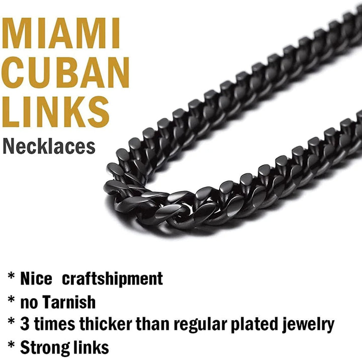 Mens Necklace Chains Stainless Steel Cuban Chain Necklace 24 Inch Jewelry Mens Gifts for Dad Image 3