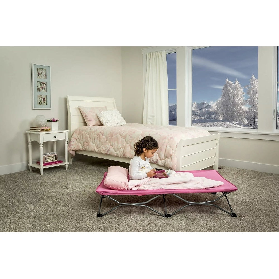 My Cot Portable Toddler Bed Pink Includes Fitted Sheet Image 4